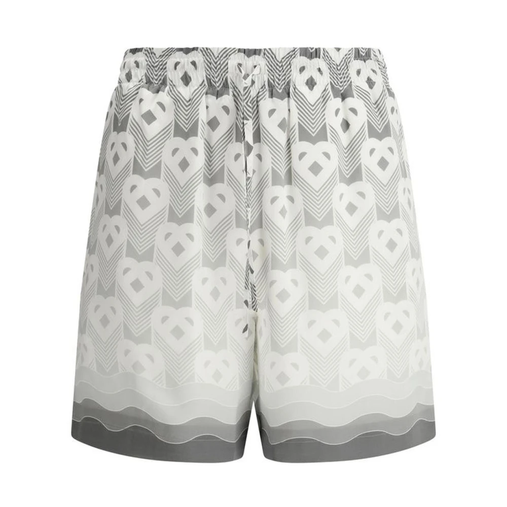 Casablanca Logo Detail Zijden Trekkoord Shorts Multicolor Heren