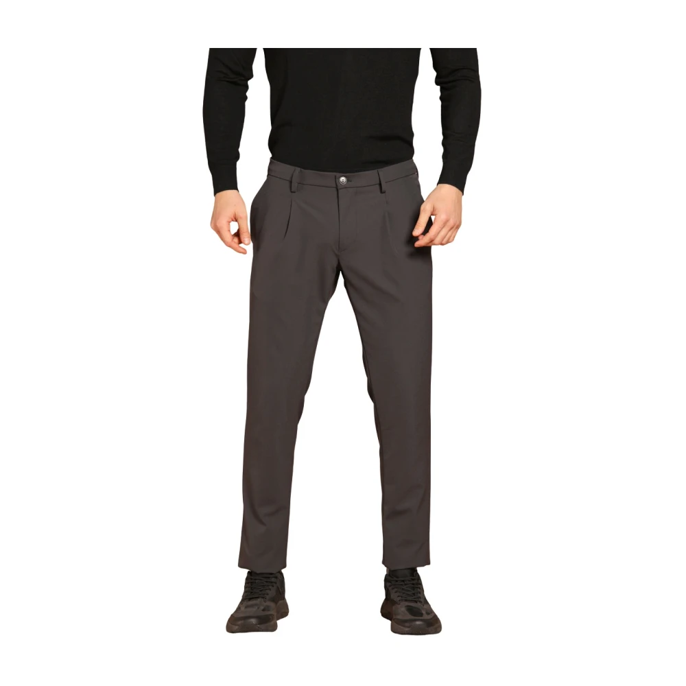 Mason's New York 1 Pinces Office Chino Jogger Broek Gray Heren