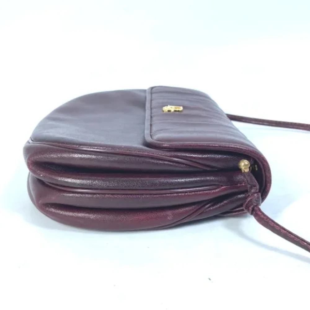 Dior Vintage Pre-owned Leather shoulder-bags Red Dames