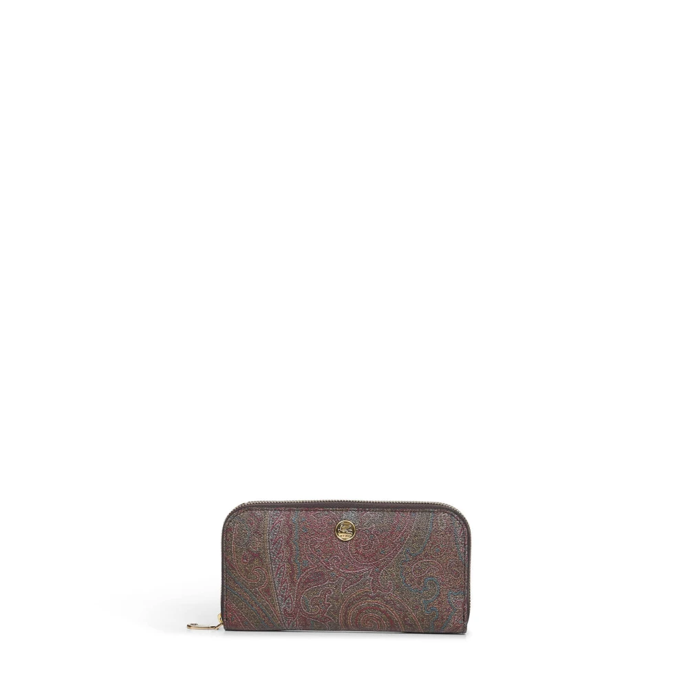 Etro Brown Wallets & Cardholders, Female, One Size, Zip-Around Wallet