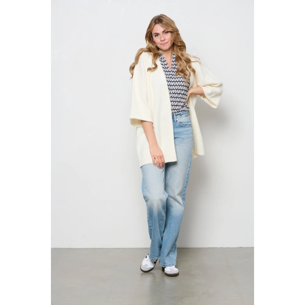 &Co Woman Bloes met lange mouwen en V-hals Black Dames