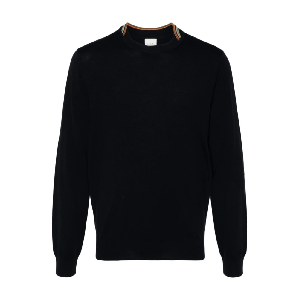 Paul Smith Blauw Gestreepte Merinowol Trui Blue Heren