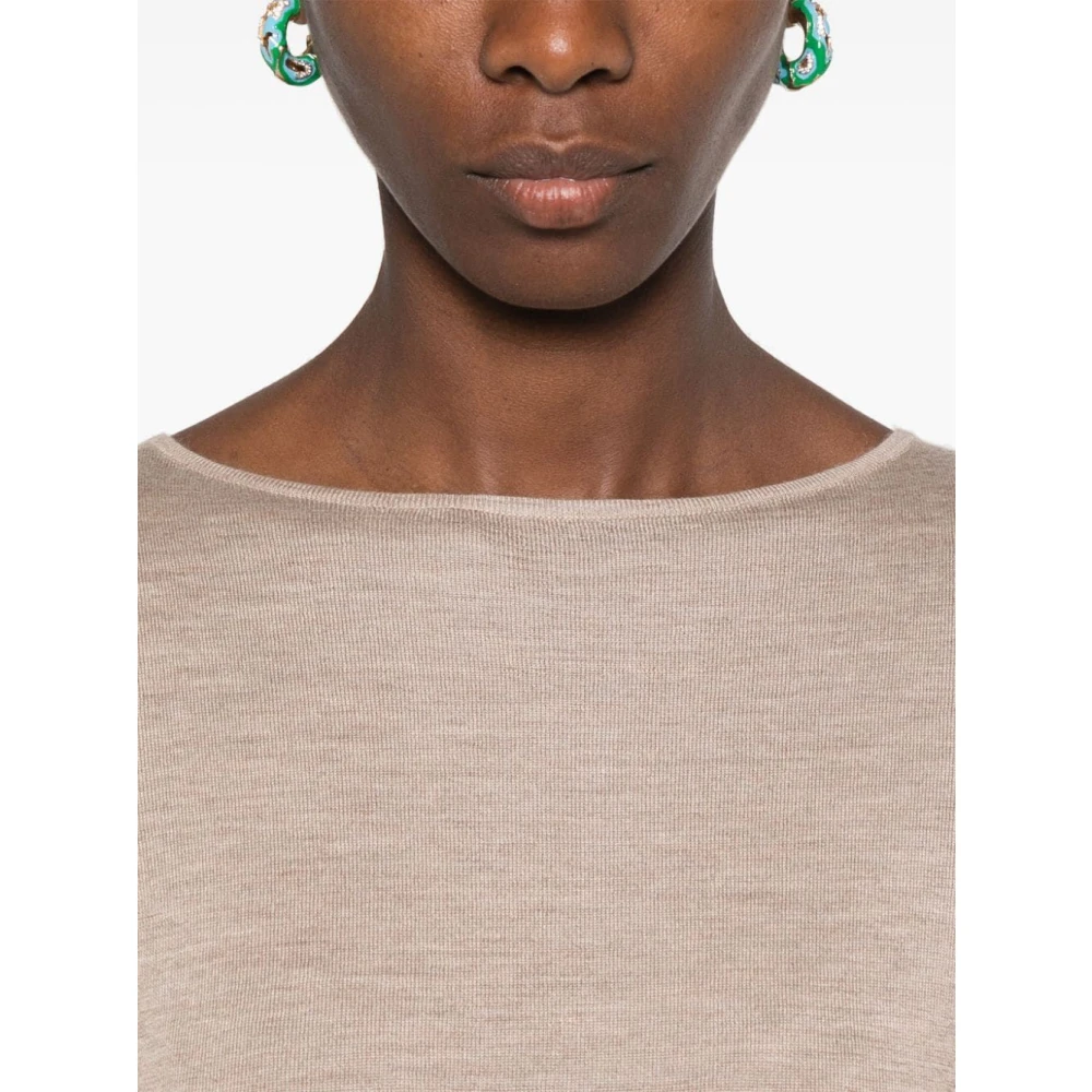 BRUNELLO CUCINELLI Casual Gestreept Jersey T-shirt Pink Dames