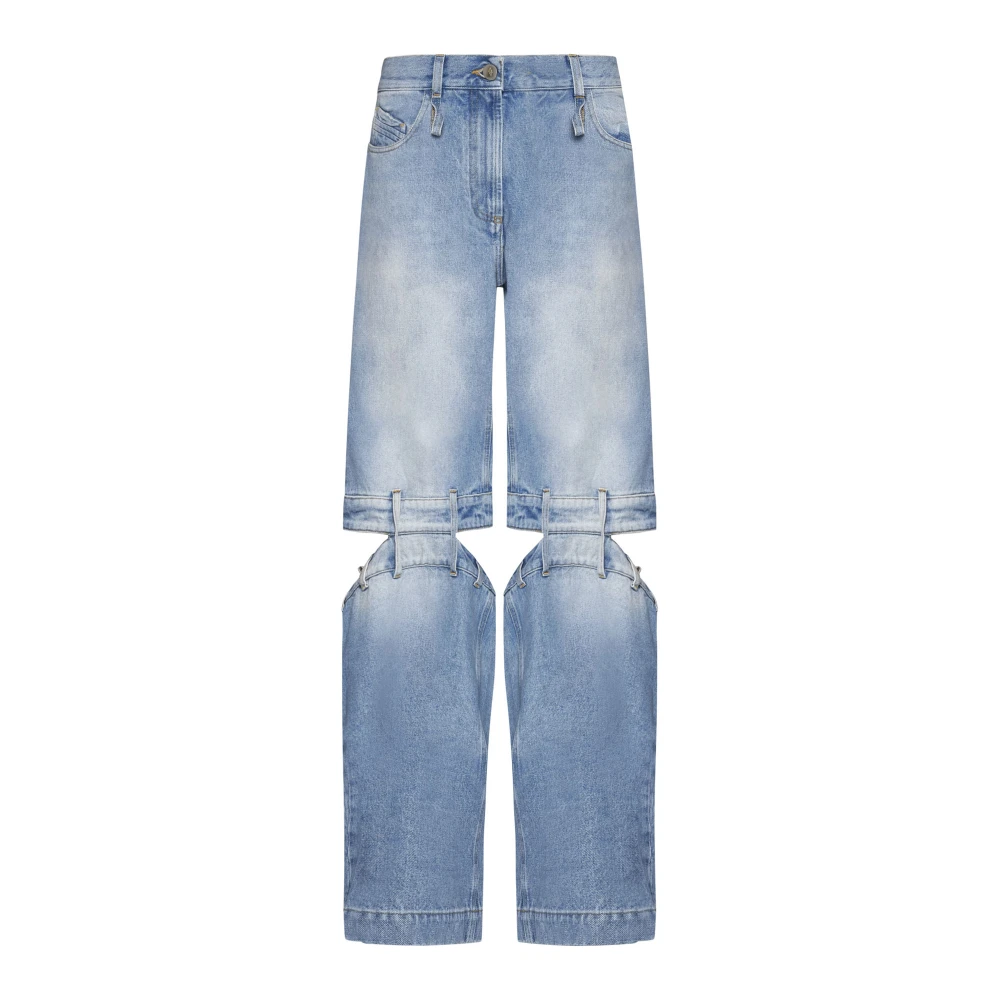 The Attico Blauwe Jeans Lange Broek Blue Dames