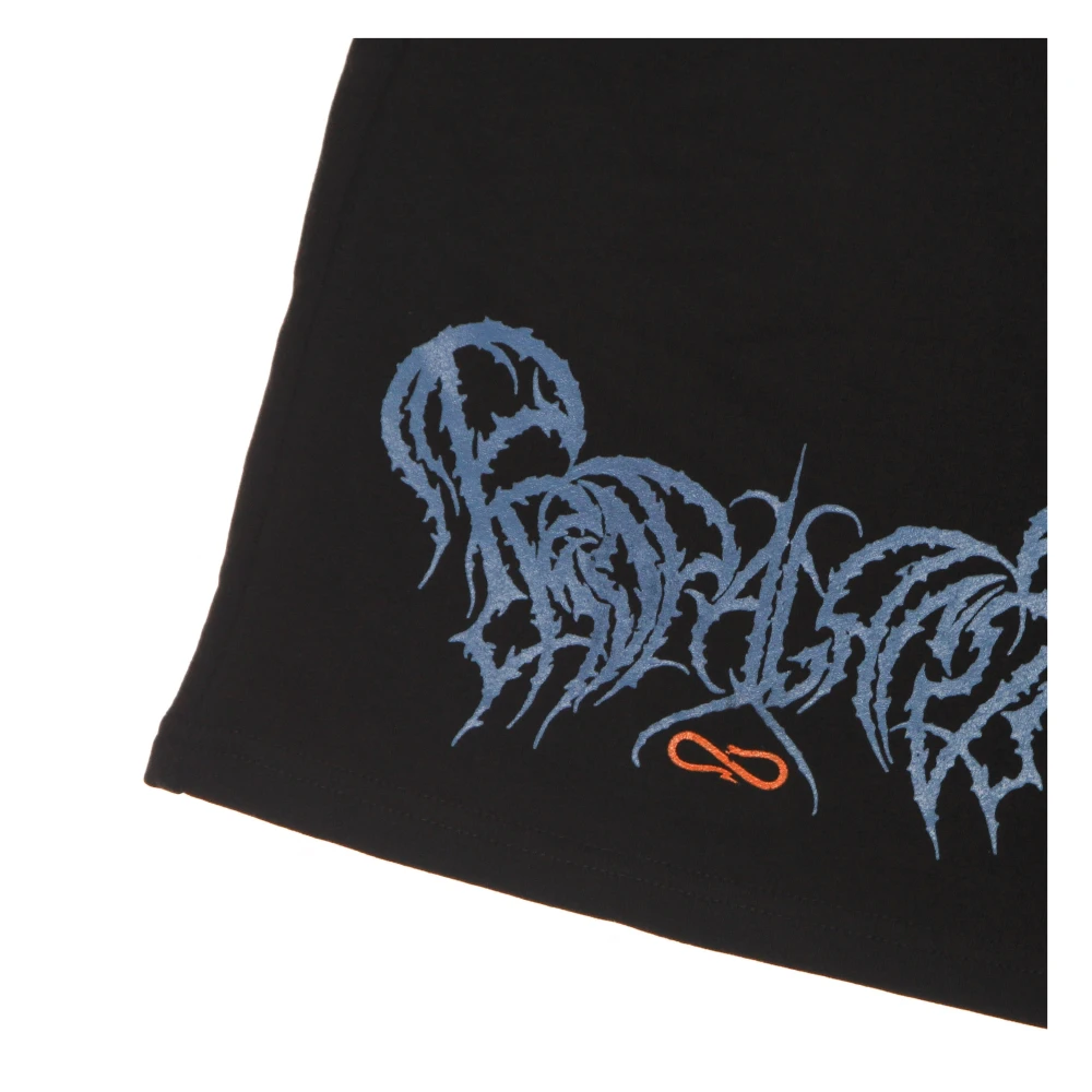 Propaganda Zwarte Sweatshorts Elastische Taille Lichtgewicht Black Heren