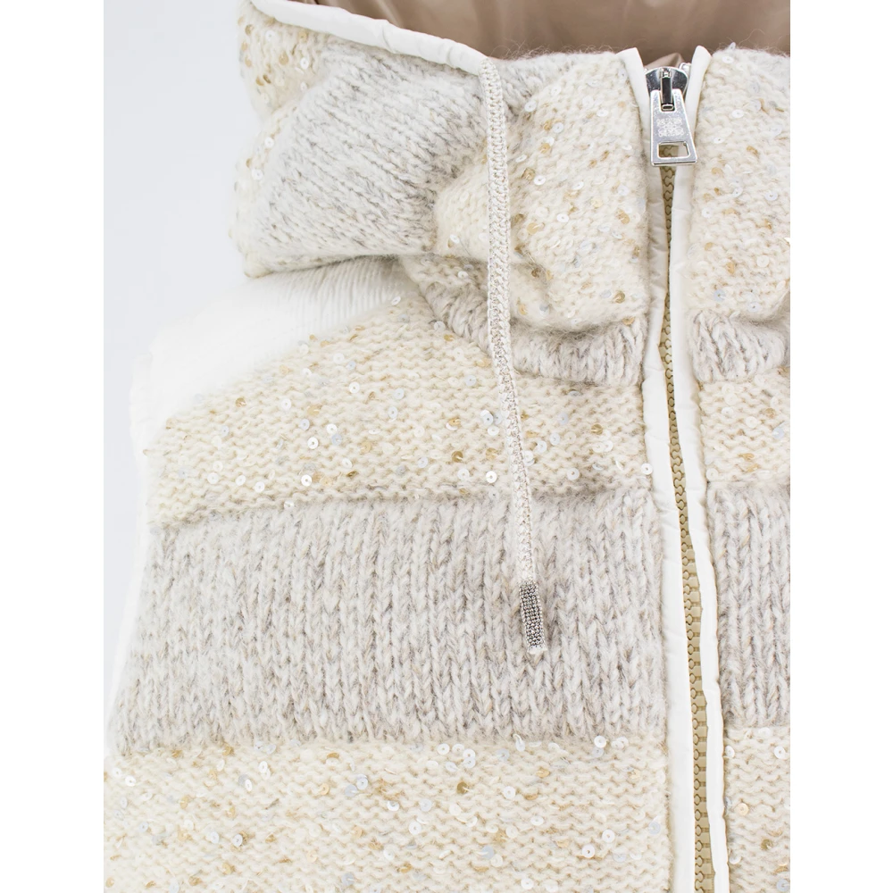 Panicale Gewatteerd Gilet met Pailletten Gray Dames