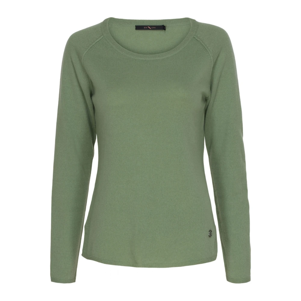 Btfcph Cashmere Pullover Stickad Strike Sweater Green, Dam