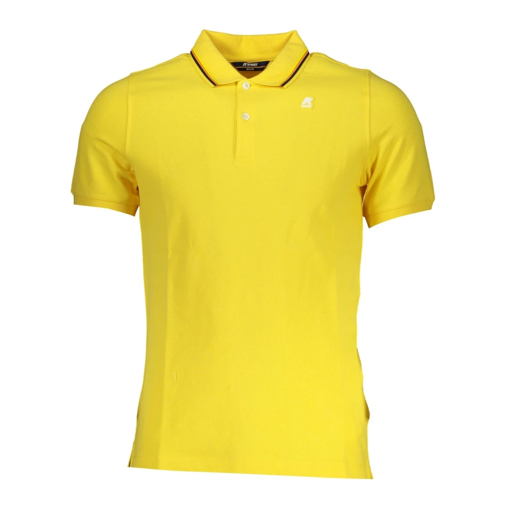 K-way Gele Polo met Korte Mouwen Yellow Heren