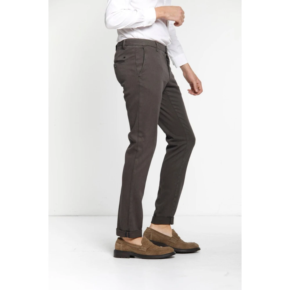 Mason's Extra Slim Fit Chino Broek Brown Heren
