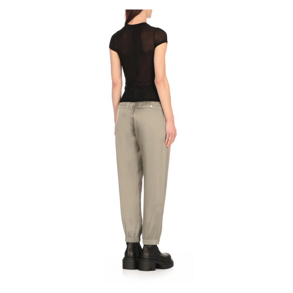 Rick Owens Zwarte Crew Neck T-shirt voor vrouwen Black Dames