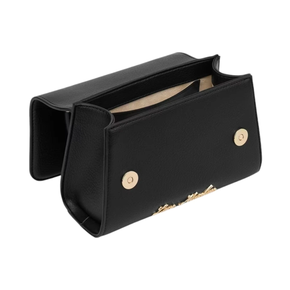 Love Moschino Zwarte kleine tas met gouden kikkerdetail Black Dames