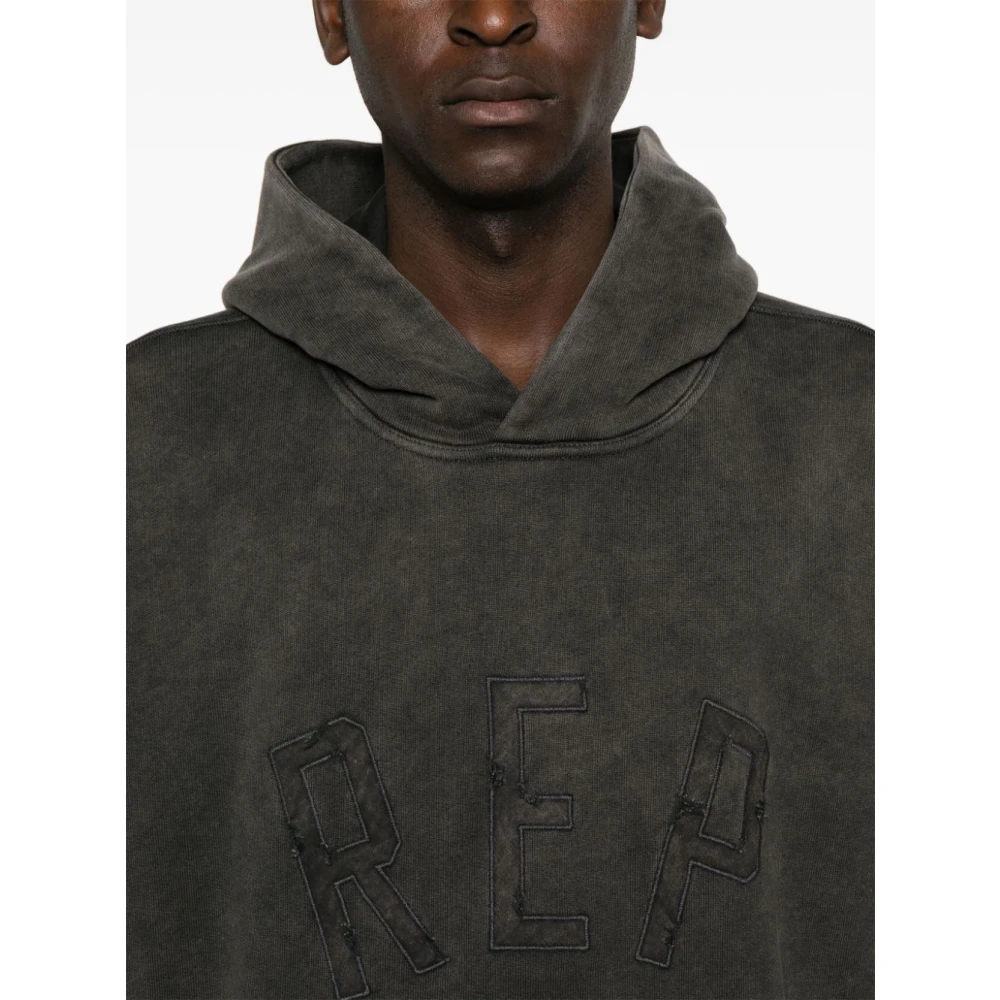Represent Hoodie met Appliqué Black Heren