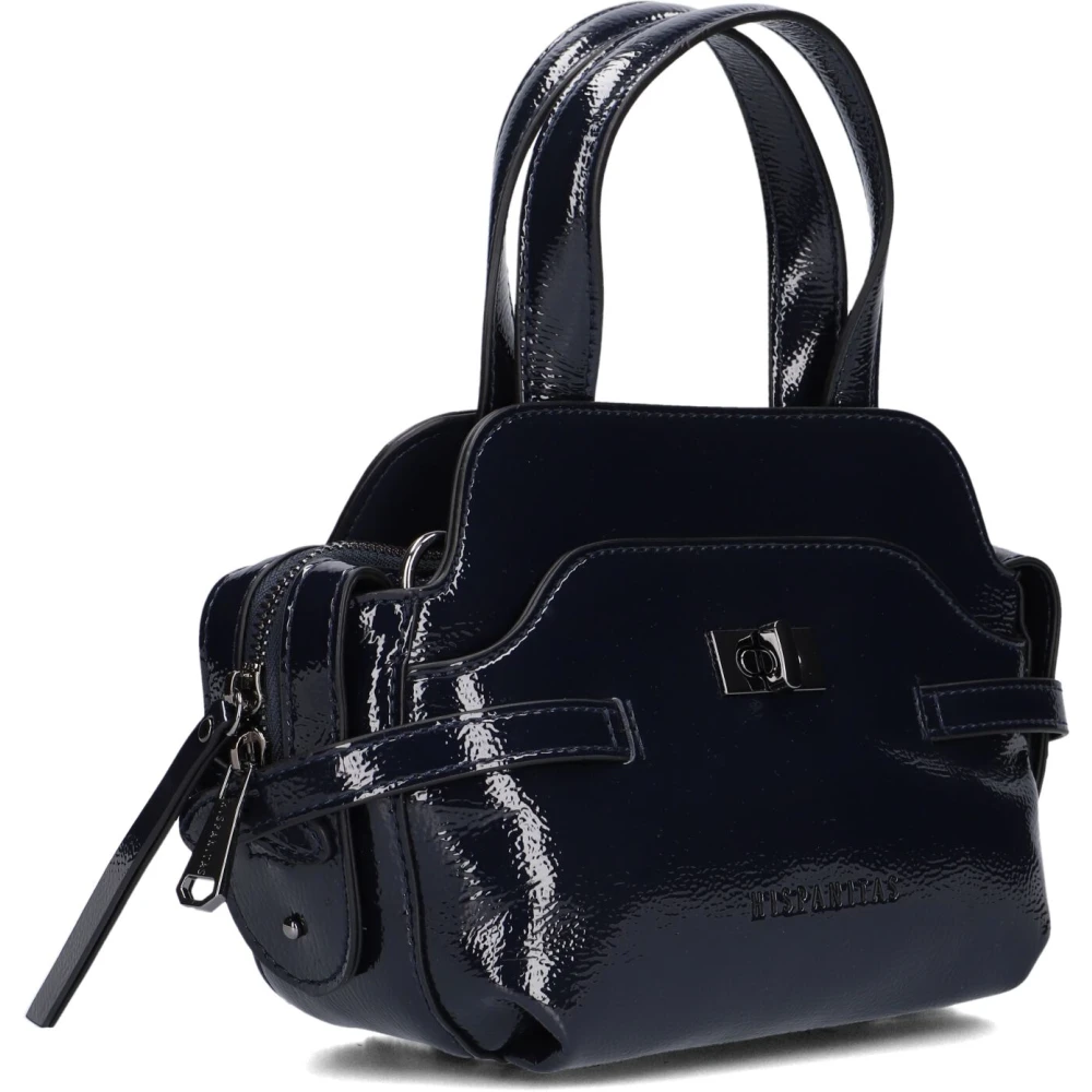 Hispanitas Blauw Leren Dames Handtassen Blue Dames