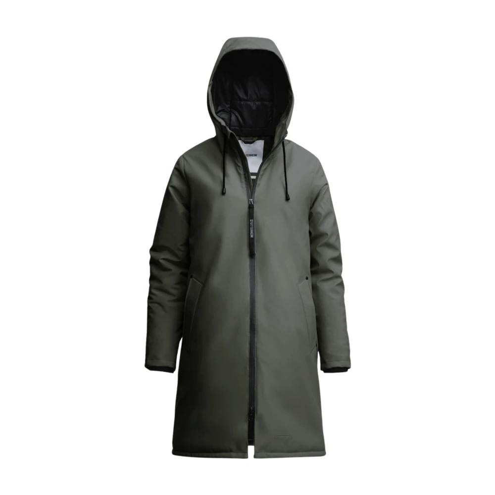 Stutterheim Warm A-Line Regenjas voor Vrouwen Green Dames
