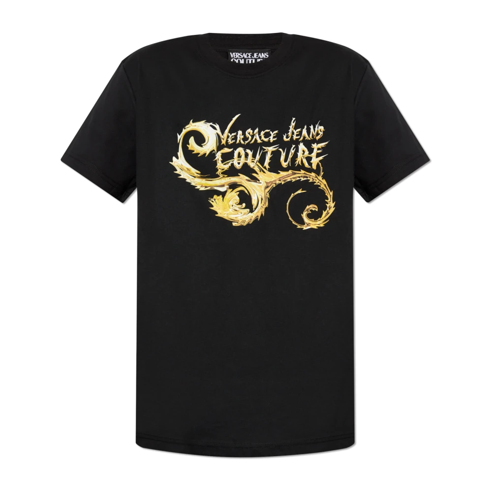 Versace Jeans Couture T-shirt met logo Black Heren
