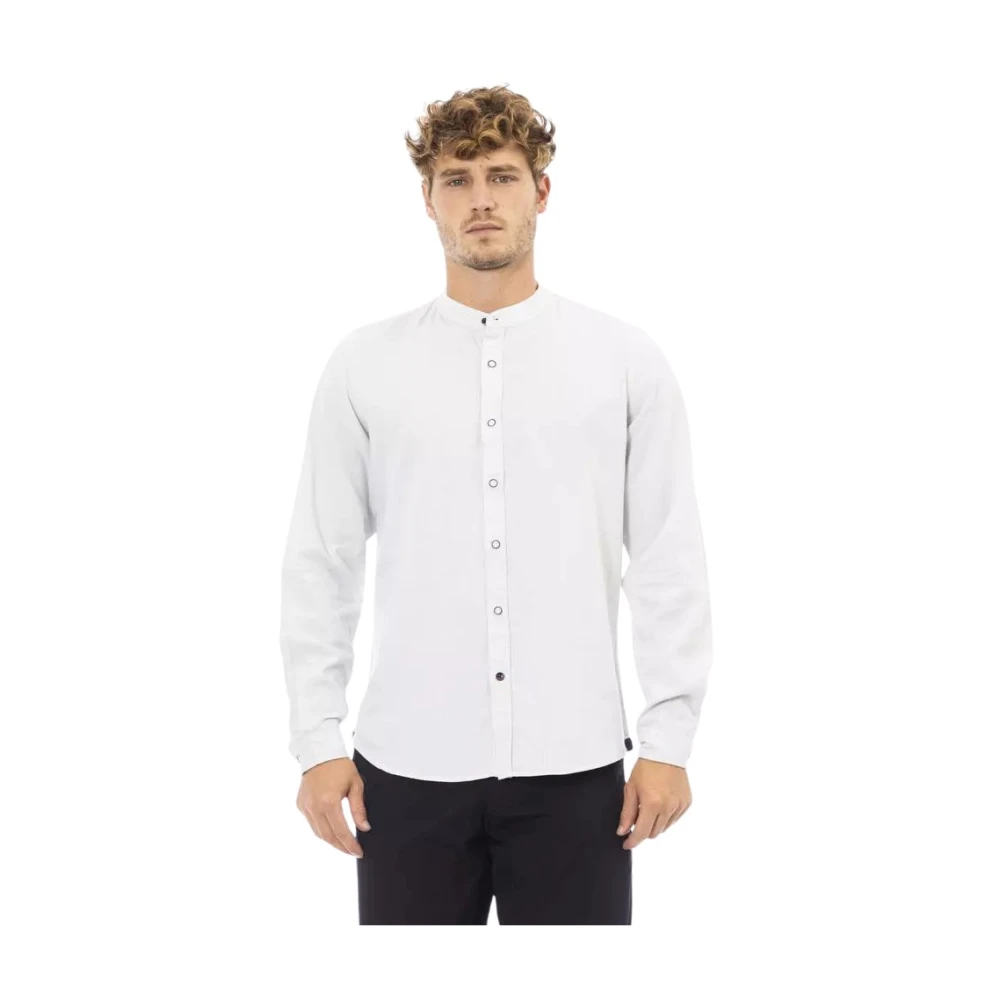 Baldinini Elegant overhemd met mandarijnkraag White Heren