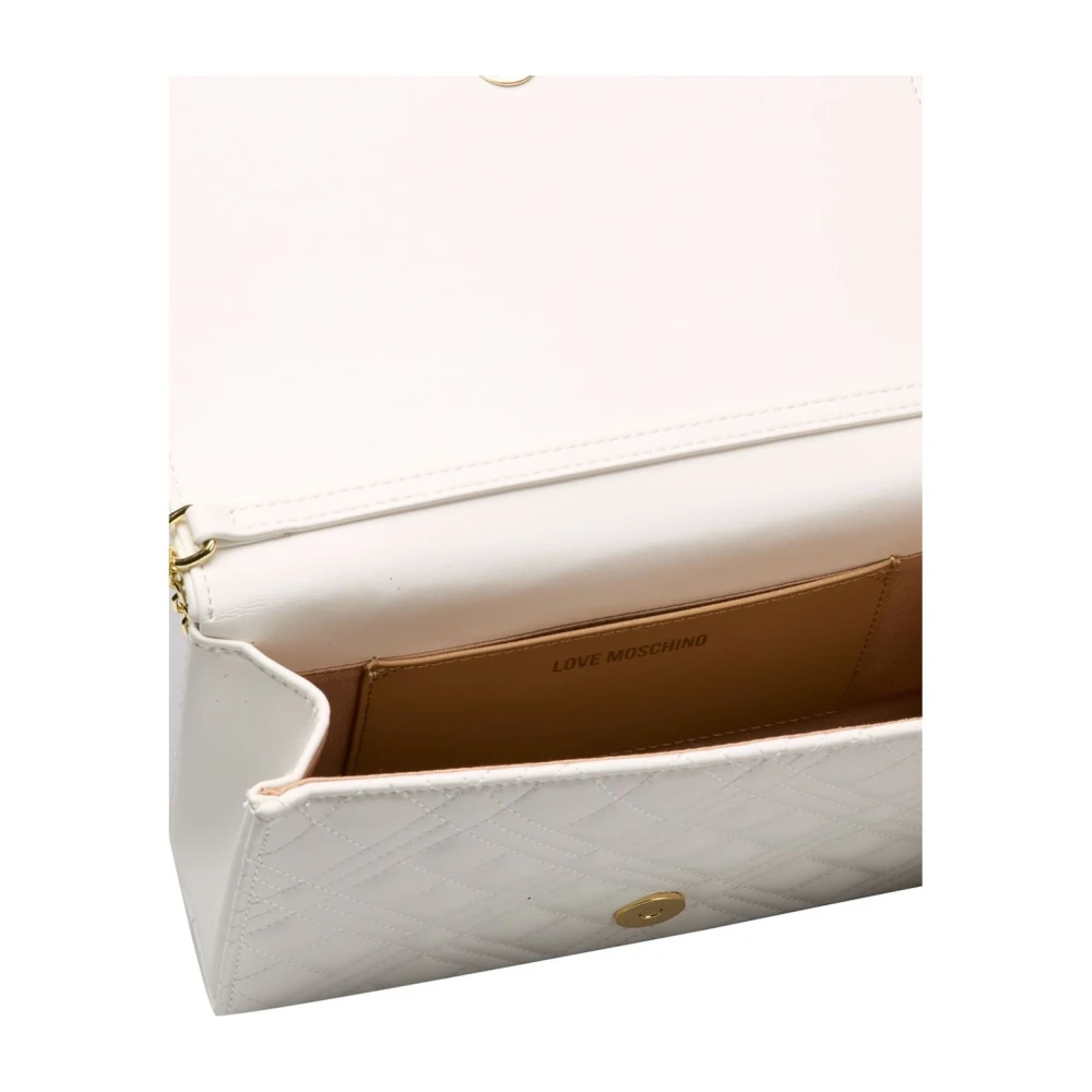 Love Moschino Crossbody tassen met kettingsluiting White Dames
