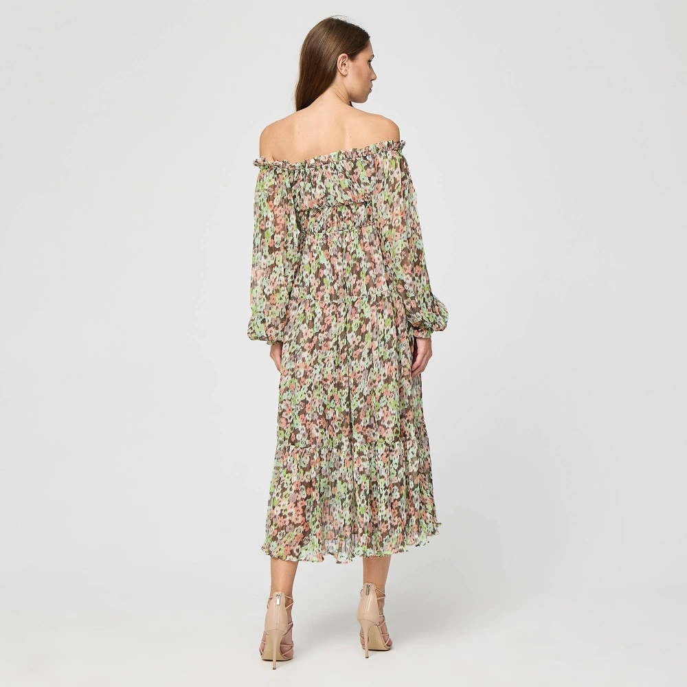 Sabina Musayev Gebloemde Midi Jurk Multicolor Dames