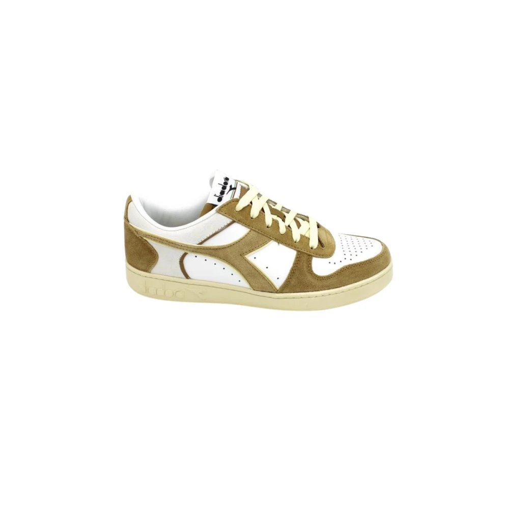 Diadora Magic Basket Low Suede Leather Sneaker Heren Schoenen Wit