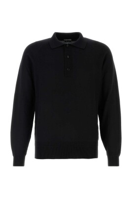 black-wool-blend-polo-shirt