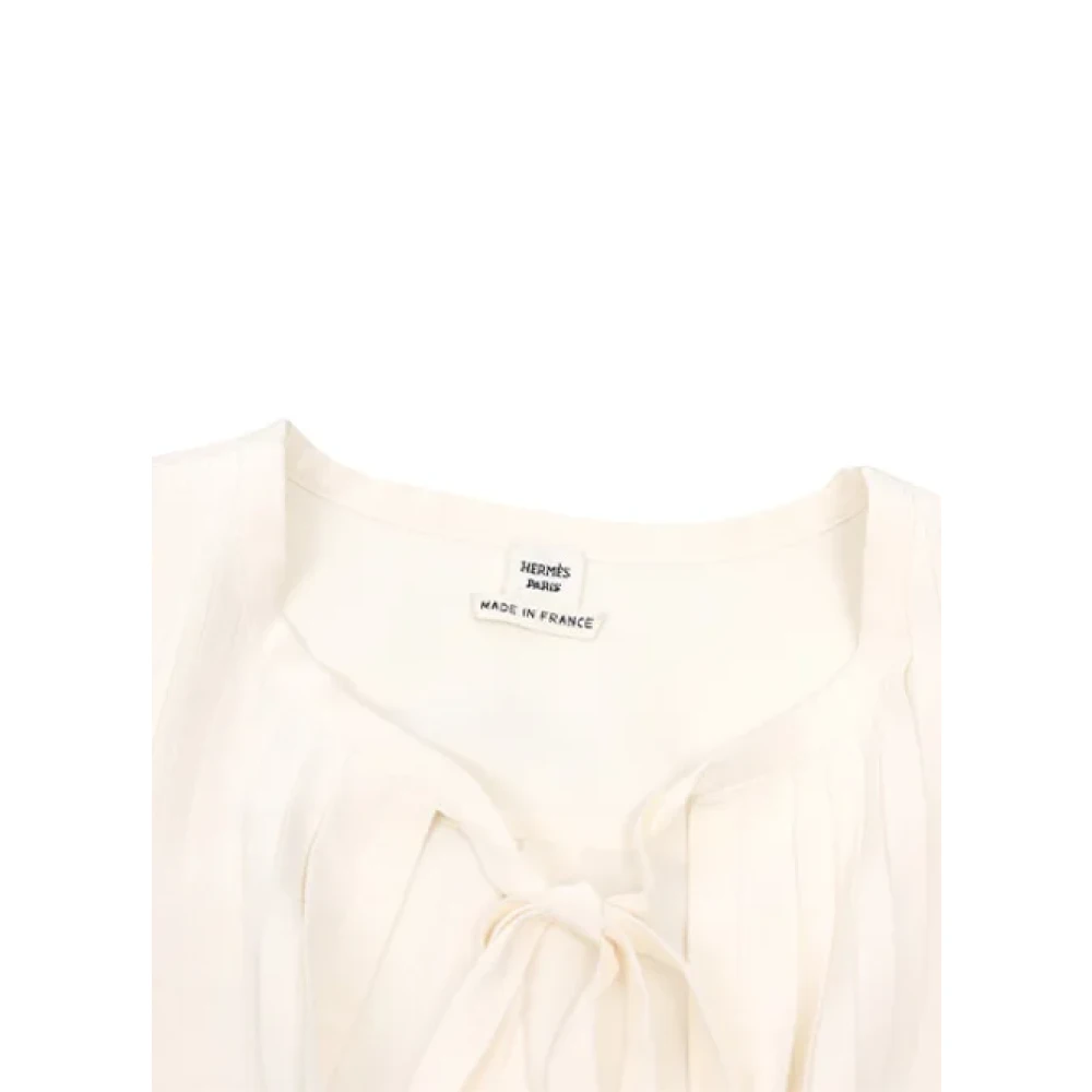 Hermès Vintage Pre-owned Silk tops White Dames