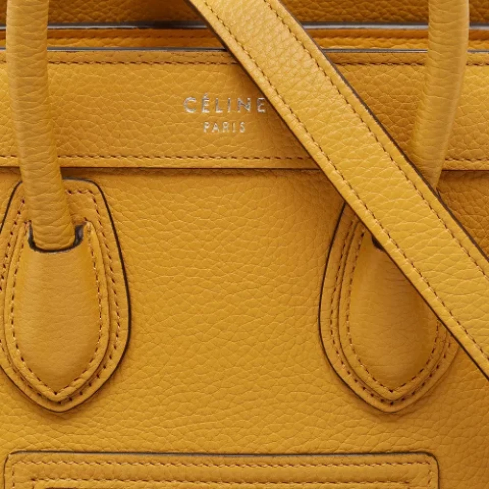 Celine Vintage Pre-owned Leather celine-bags Yellow Dames
