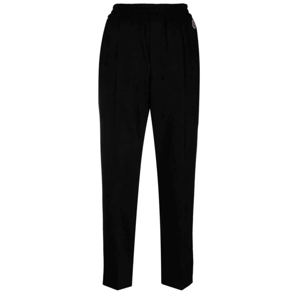 Moncler Cropped Trousers Black Dames