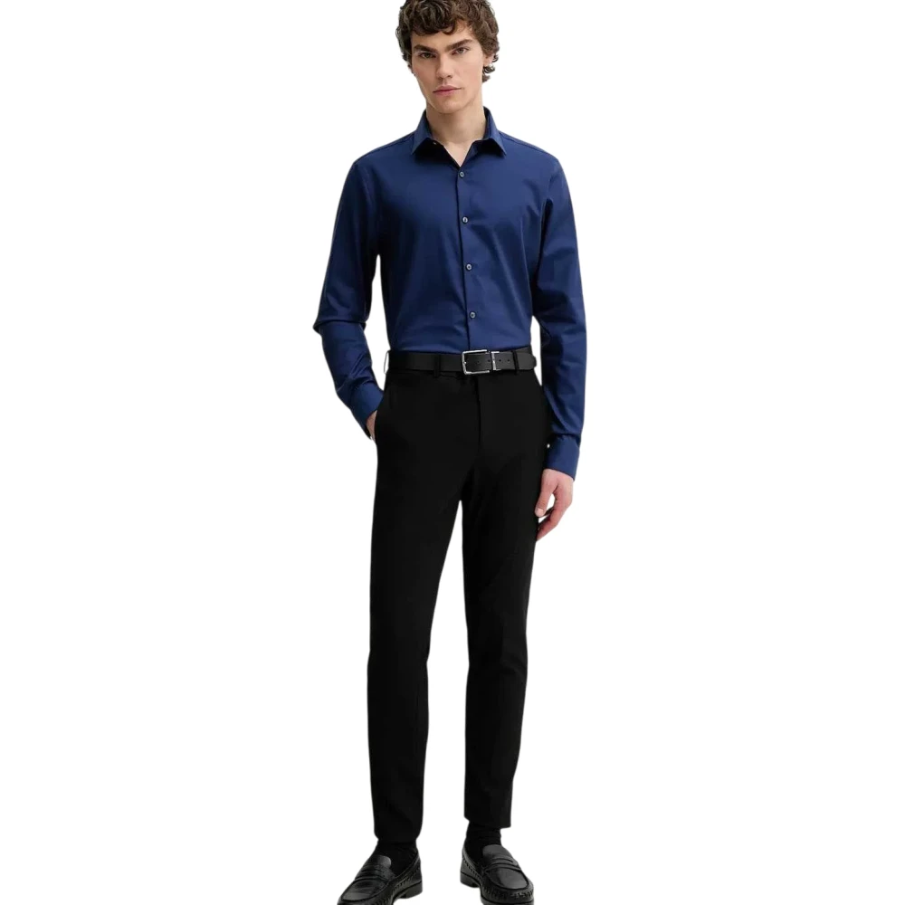 Calvin Klein Blue Slim Cotton Stretch Non-Iron Shirt - Male - Formal Shirts - 3XL - Shirts
