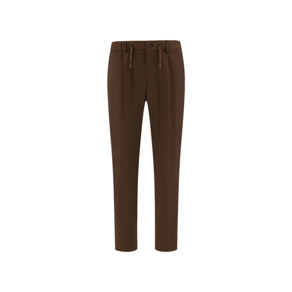 Herno Men's Brown Drawstring Trousers - Slim-Fit Trousers - Xl - Trousers