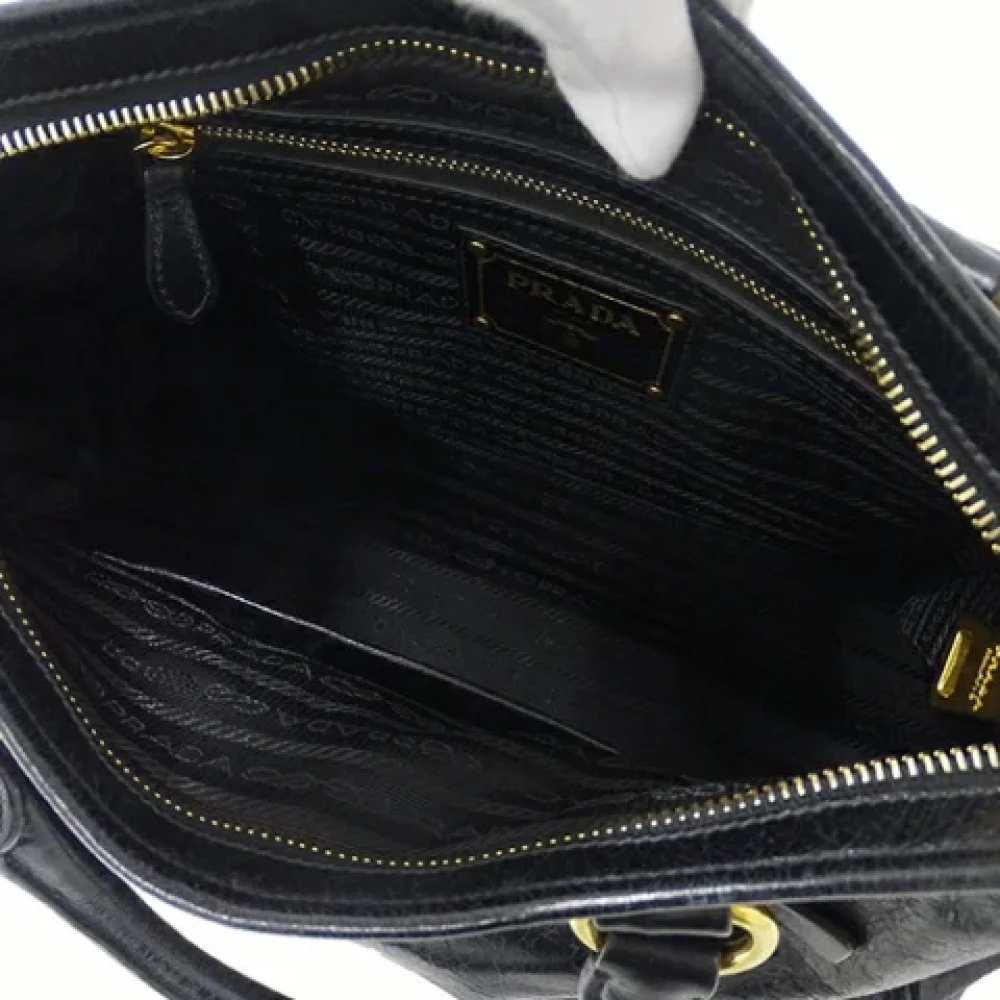 Prada Vintage Pre-owned Leather chanel-bags Black Dames