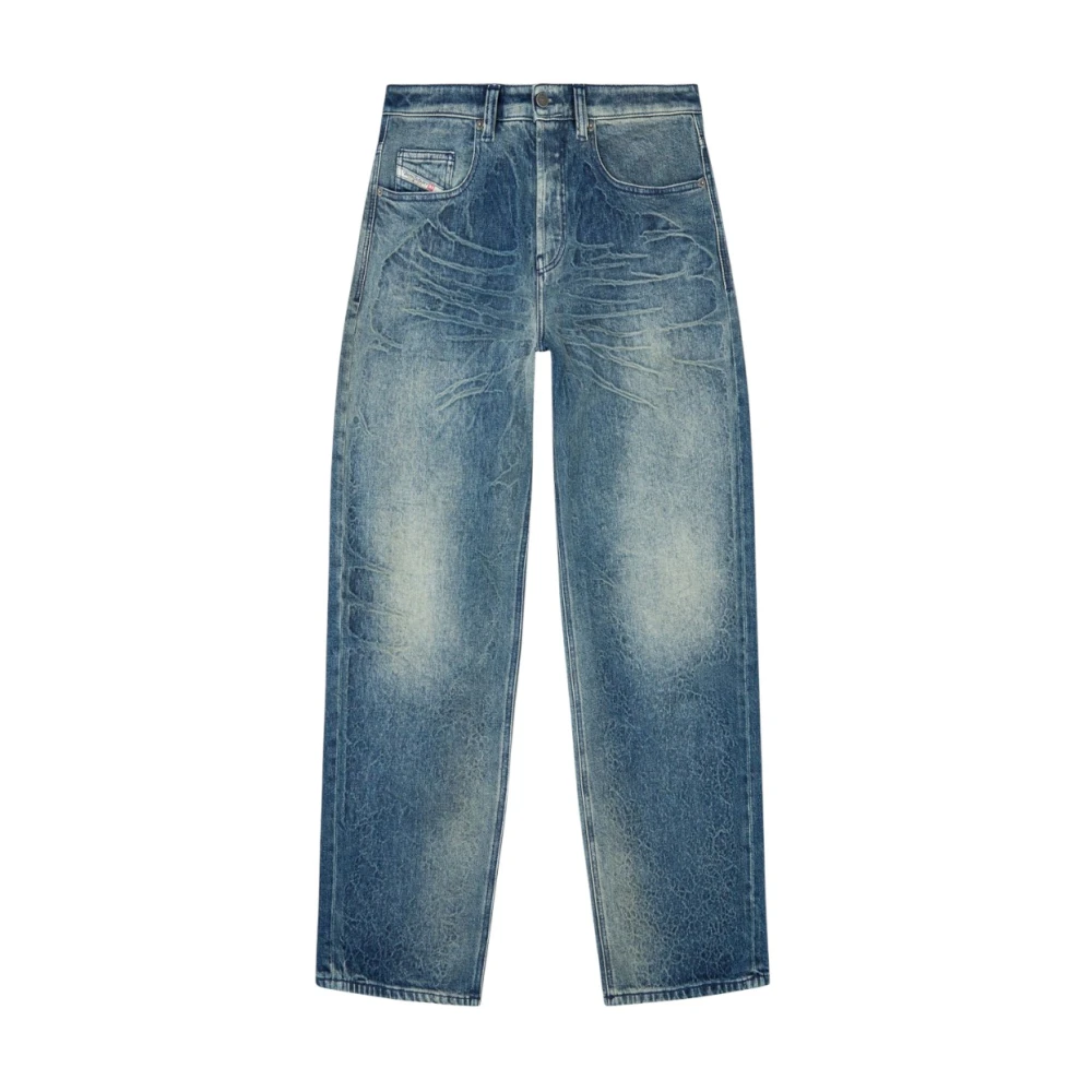 Diesel Wijde jeans met relaxed-fit en lage taille Blue Heren