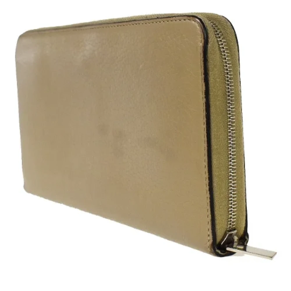 Celine Vintage Pre-owned Leather wallets Beige Dames