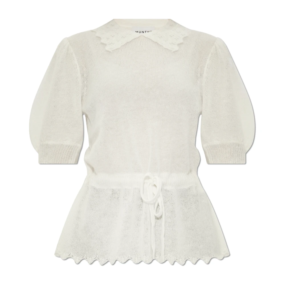 Munthe Gebreide top White Dames