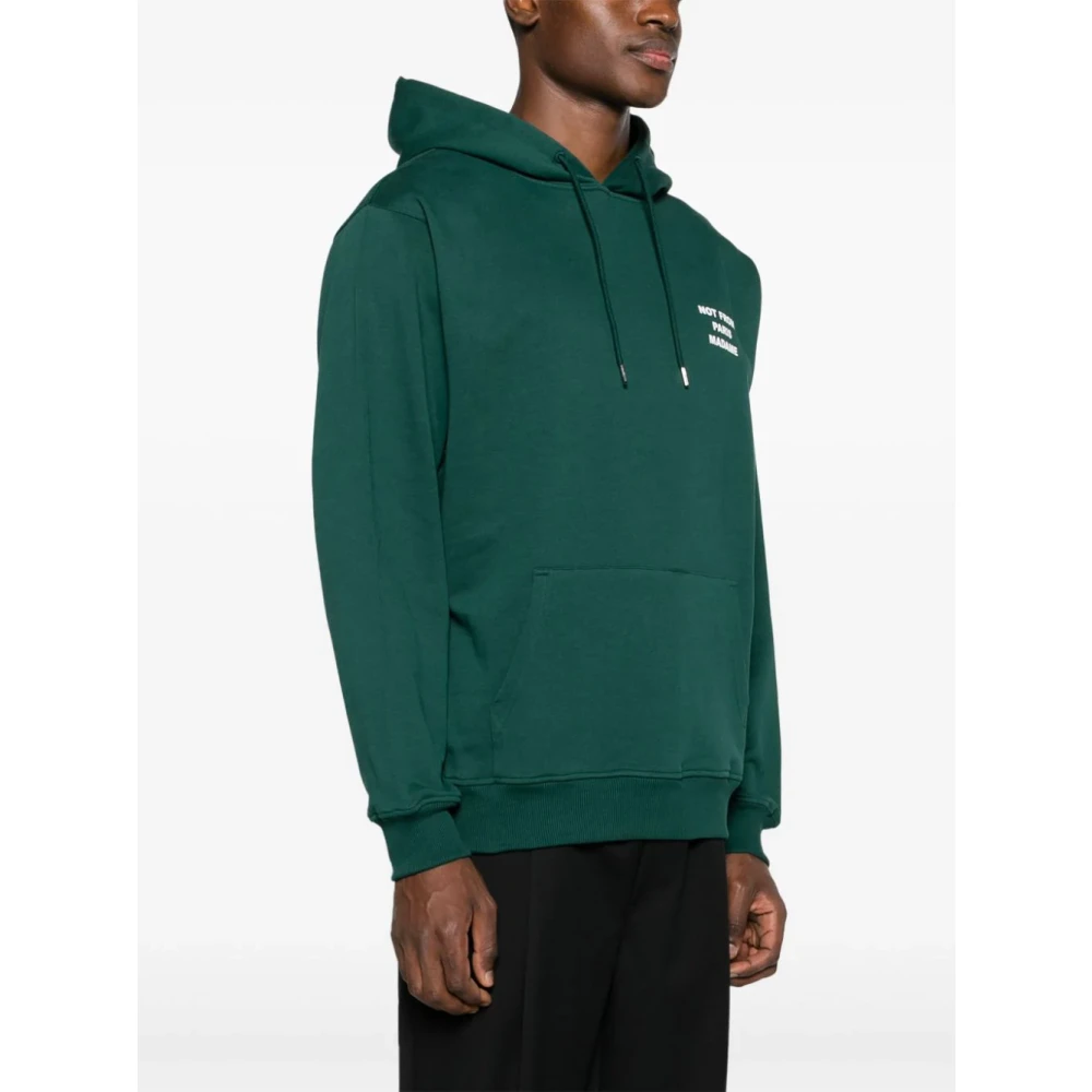 Drole de Monsieur Groene Logo Hoodie Katoen Bedrukt Green Heren