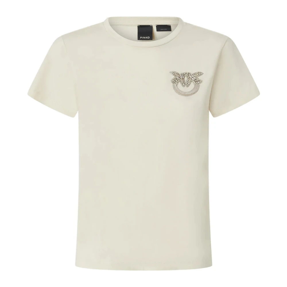 pinko Katoenen T-shirt met uniek ontwerp White Dames