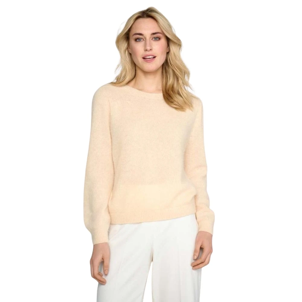 Marie Méro Zachte Wol Alpaca Pullover Mintgroen Yellow Dames