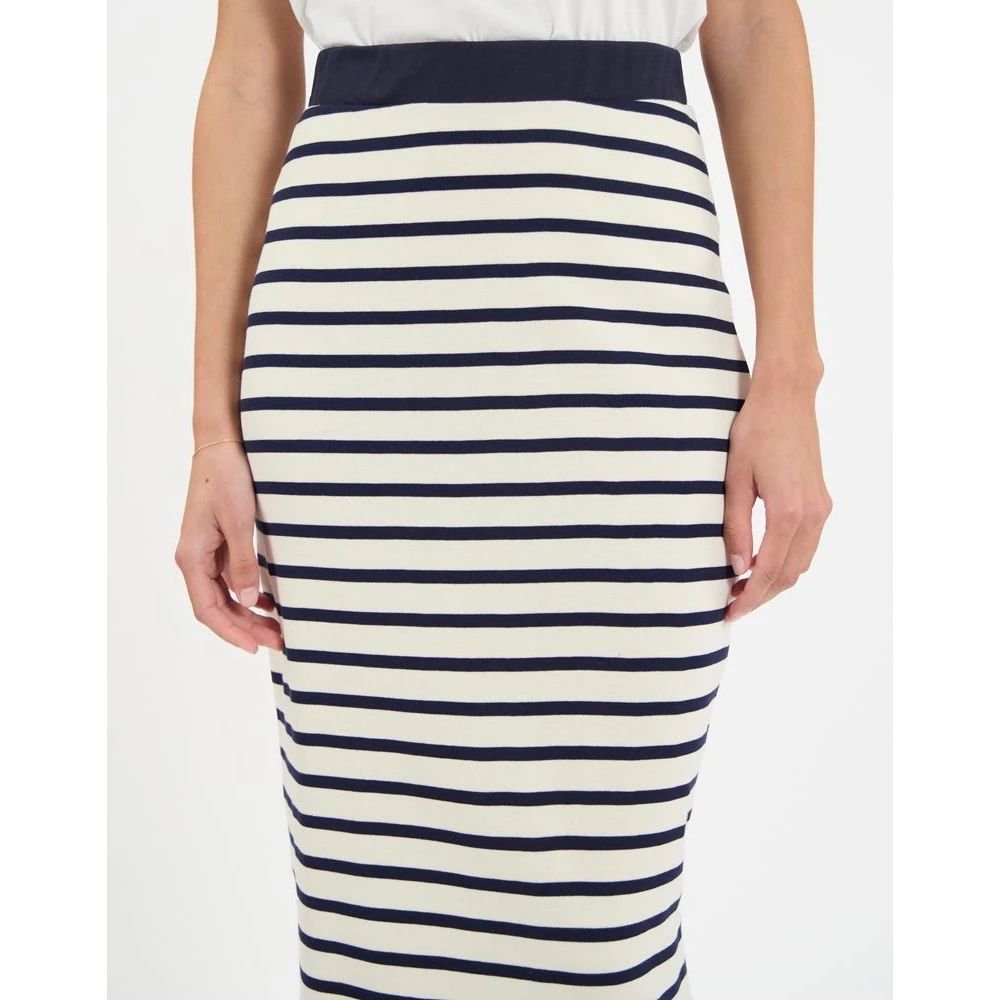 Ines De La Fressange Paris Blandine rok in marineblauw katoen Blue Dames
