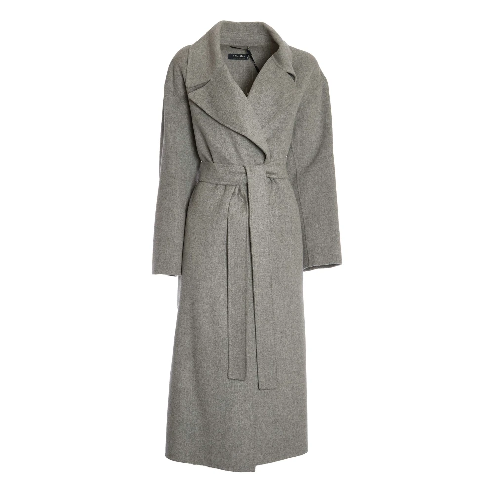 Max Mara Grijze Mantel Verhoog Garderobe Chic Gray Dames