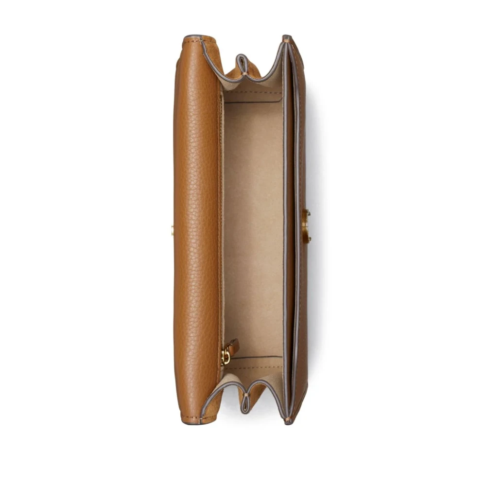 TORY BURCH Bruine Leren Schoudertas Brown Dames