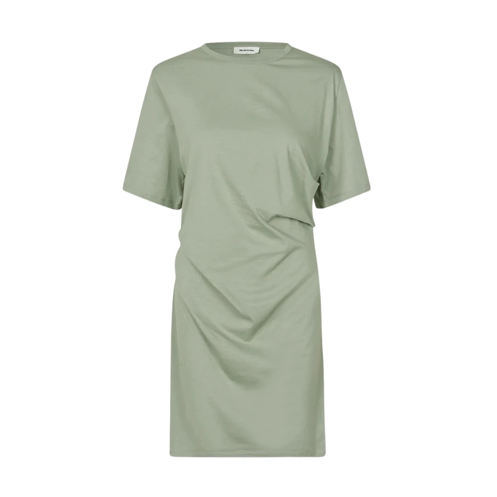 Modström Jersey Jurk met Plooien Green Dames