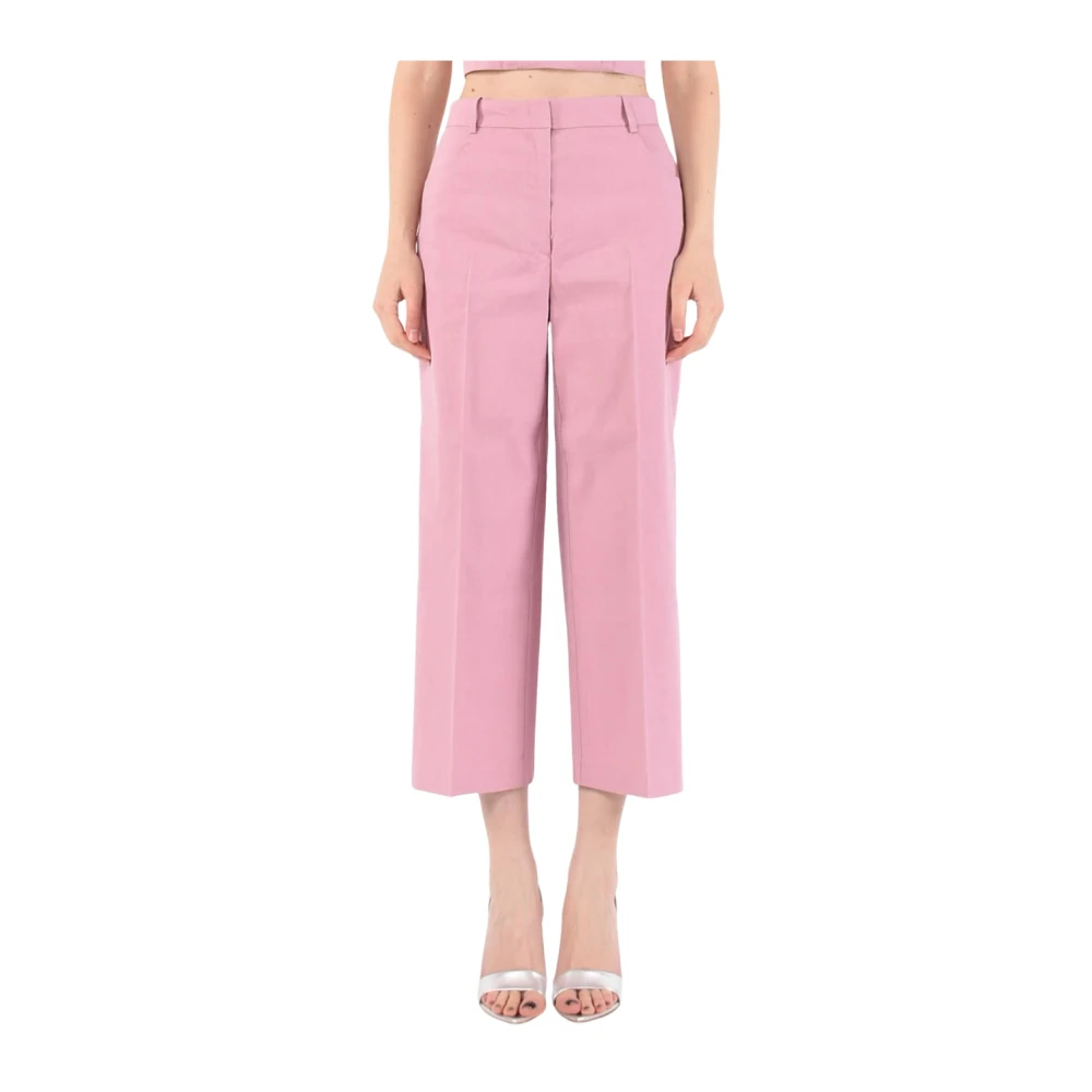 Pinko Cropped Trousers Pink Dames
