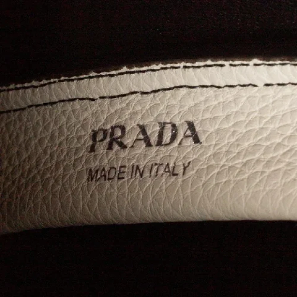 Prada Vintage Pre-owned Leather prada-bags White Dames