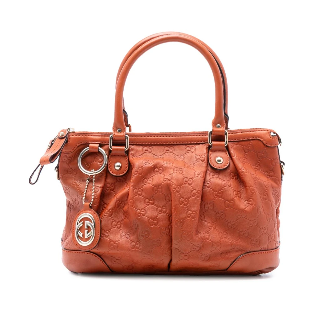 Gucci Vintage Women's Orange Pre-Owned Leather Satchel