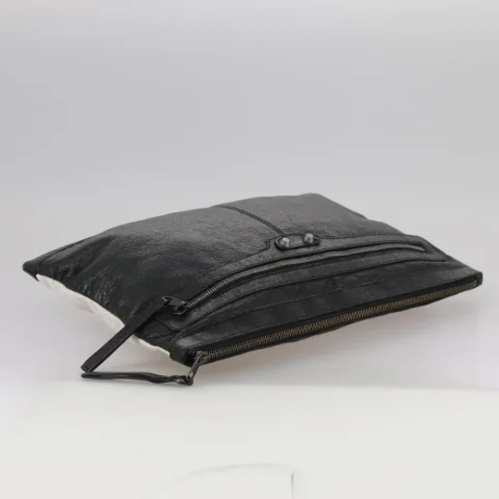 Balenciaga Vintage Pre-owned Leather clutches Black Dames