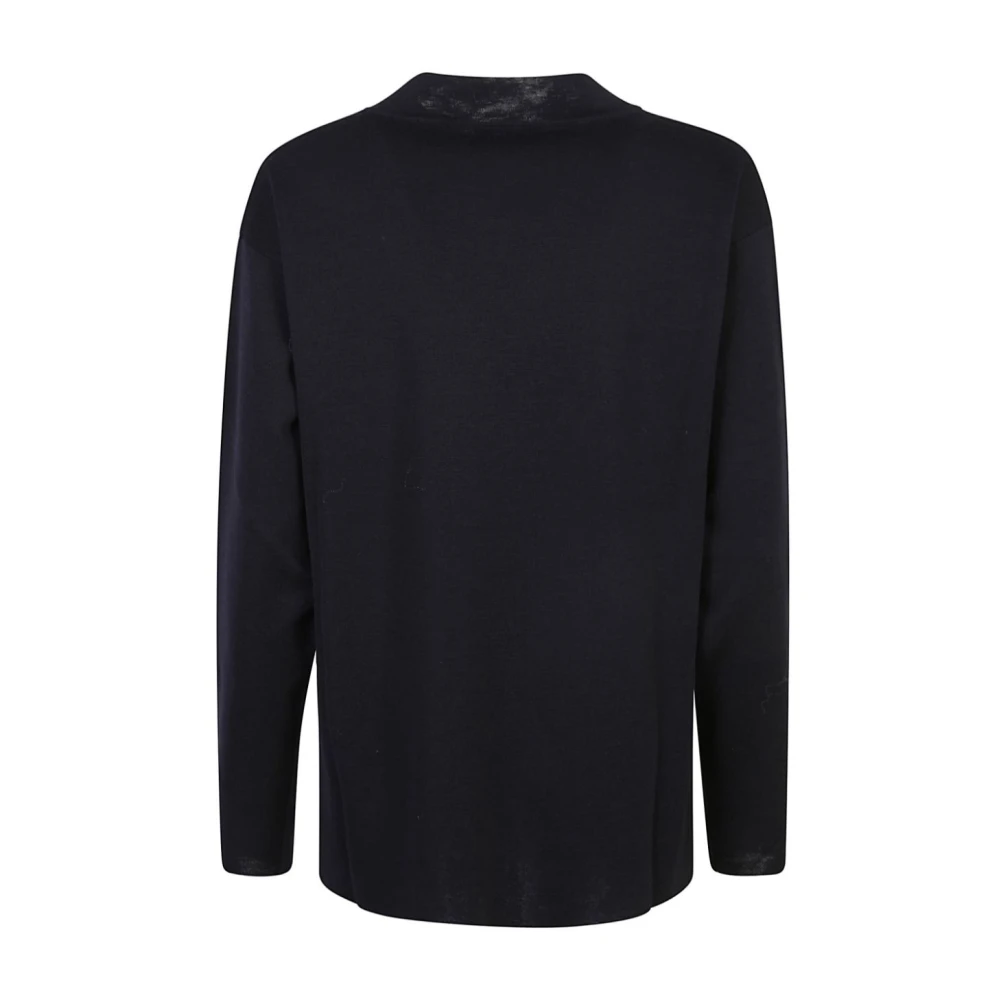 Roberto Collina Blauwe Merinowol Sweatshirt Aw24 Blue Dames