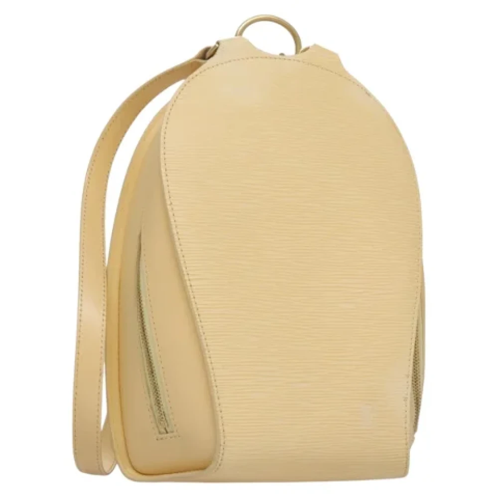Louis Vuitton Vintage Pre-owned Leather backpacks Beige Dames