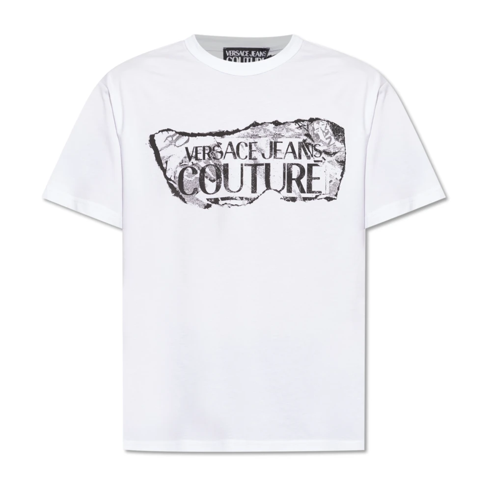 Versace Jeans Couture Bedrukt T-shirt White Heren