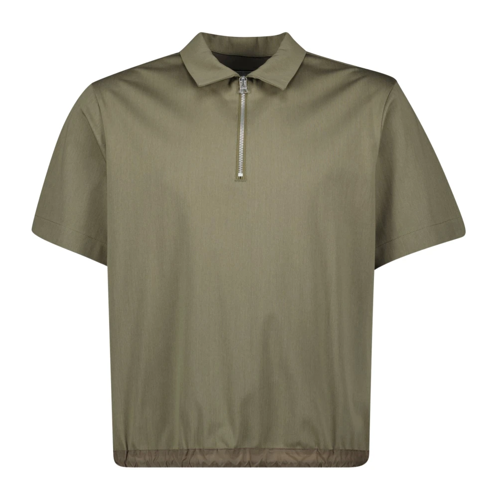 Sacai Groene Zip Polo Lente-Zomer 2025 Green Heren