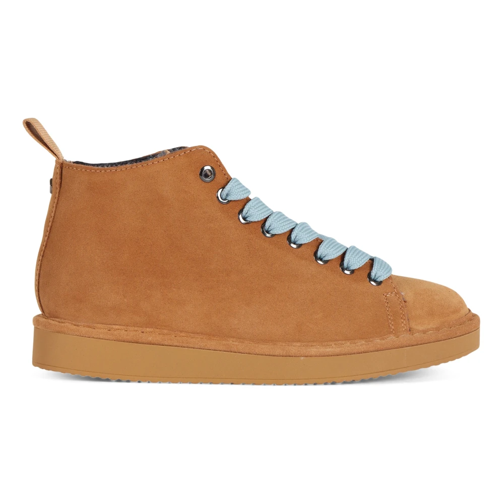 Panchic Suède Chukka Boot met Imitatiebont Voering Dames Schoenen Bruin