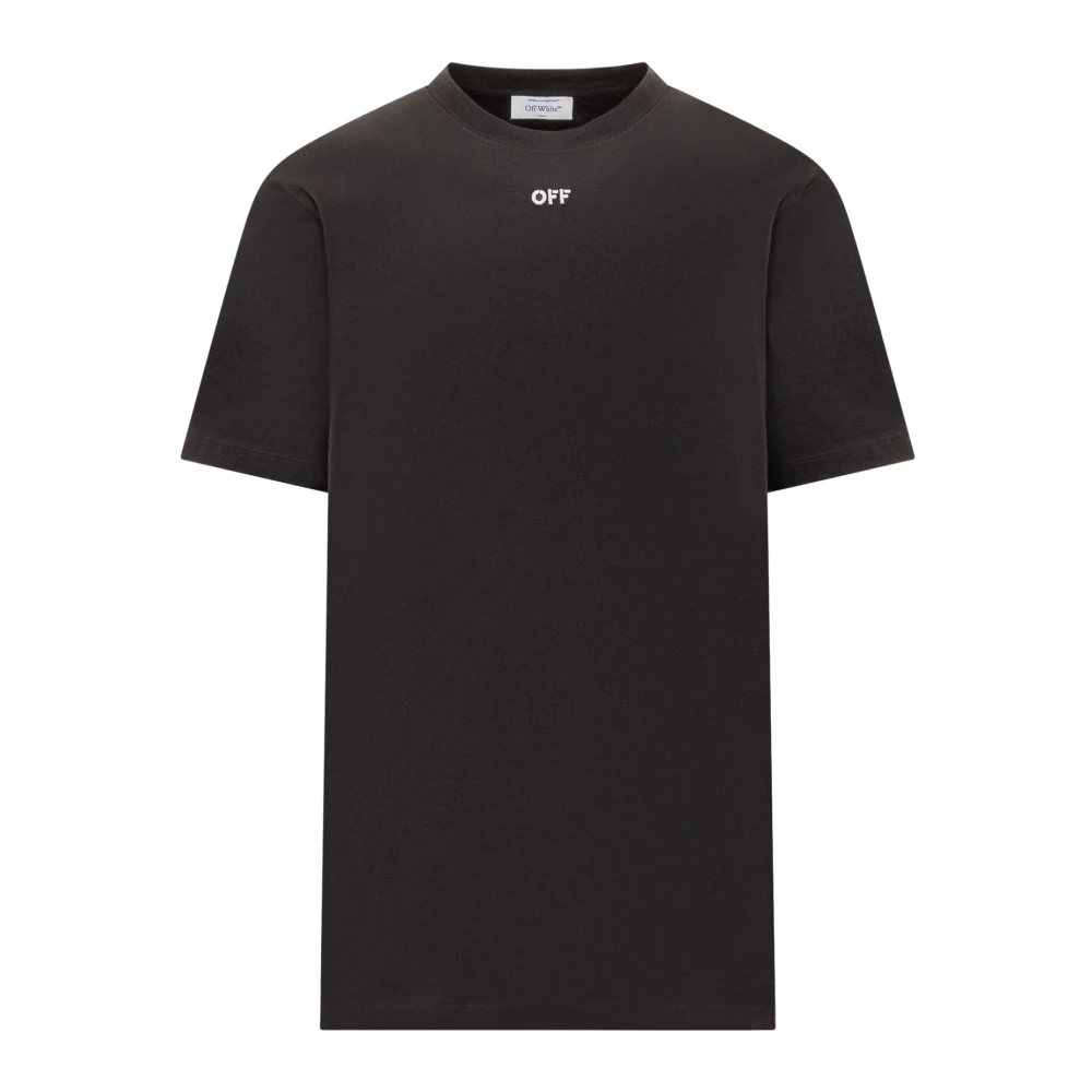 Off White Pijl Emb Slim Tee Black Heren